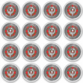 クランカークレスト&タータンチェックノット シール (正面)