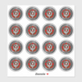 クランカークレスト&タータンチェックノット シール (シート)