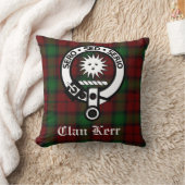 クランカータータンチェックおよびクレストバッジ クッション (ブランケット)
