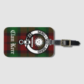 クランカータータンチェックおよびクレストバッジ ラゲッジタグ (正面横)