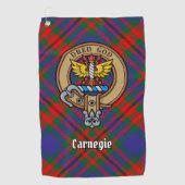 クランカーネギークレストオーバータータンチェック ゴルフタオル (正面)