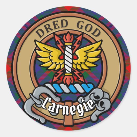 クランカーネギークレストオーバータータンチェック ラウンドシール (正面)