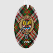 クランカーネギークレストオーバードレスタータンチェック オーナメント (正面)