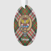 クランカーネギークレストオーバードレスタータンチェック オーナメント (正面)