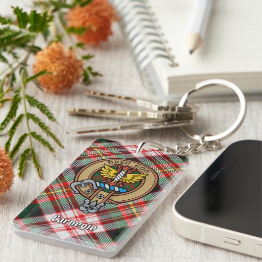 クランカーネギークレストオーバードレスタータンチェック キーホルダー (正面右)