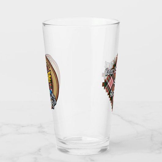 クランカーネギークレストオーバードレスタータンチェック タンブラーグラス (左)