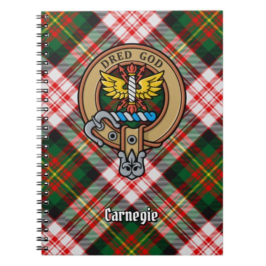 クランカーネギークレストオーバードレスタータンチェック ノートブック (正面)