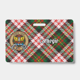 クランカーネギークレストオーバードレスタータンチェック バッジ