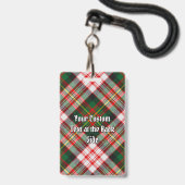 クランカーネギークレストオーバードレスタータンチェック バッジ (ストラップ付き裏面)