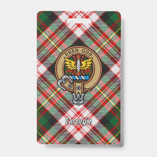 クランカーネギークレストオーバードレスタータンチェック バッジ (表面)