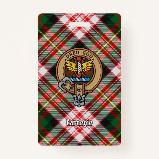 クランカーネギークレストオーバードレスタータンチェック バッジ (正面)