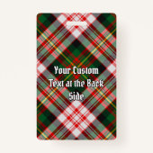 クランカーネギークレストオーバードレスタータンチェック バッジ (裏面)