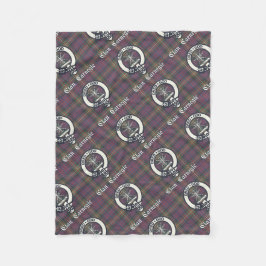 クランカーネギークレストタータンチェック フリースブランケット