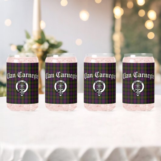 クランカーネギークレストバッジとタータンチェック ガラス缶 (インサイチュ (ウェディング))