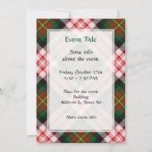 クランカーネギードレスタータンチェック 招待状 (裏面)