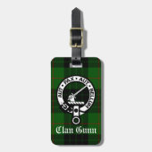 クランガンクレストバッジとタータンチェック ラゲッジタグ (正面縦)
