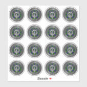 クランガンクレスト&タータンチェックノットシール シール (シート)