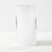 クランガンクレスト&タータンチェック フロストグラスビールジョッキ (中央)