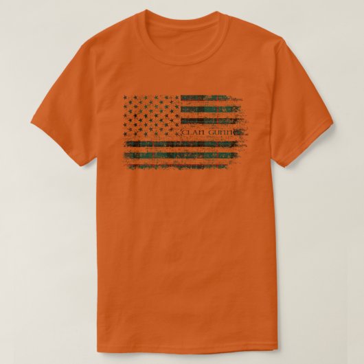 クランガンスコットランドタータンチェック米国国旗kiltスコットランド2 tシャツ (デザイン正面)