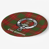 クランキャメロンクレストとタータンチェック ペーパープレート (アングル)