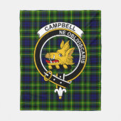 クランキャンベルオブブレオバランモダンタータンチェックプレイド フリースブランケット (正面)