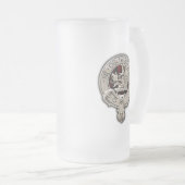 クランキャンベルクレスト&アームディタータンチェック フロストグラスビールジョッキ (正面右)