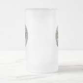 クランキャンベルクレスト&アームディタータンチェック フロストグラスビールジョッキ (中央)