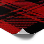 クランキャンベルクレスト&アームディタータンチェック ポスター (角)