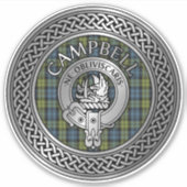 クランキャンベルクレスト&タータンチェックノットシール シール (正面)