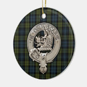 クランキャンベルクレスト&タータンチェック セラミックオーナメント (左)