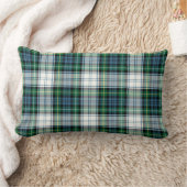 クランキャンベルドレスタータンチェックグリーンアンドホワイトプレイド ランバークッション (ブランケット)