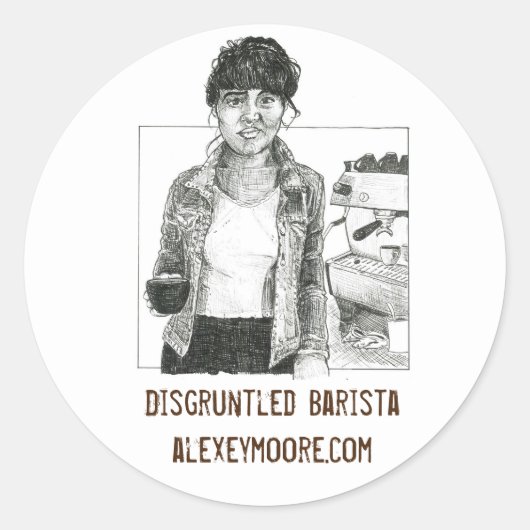 クランキーコートニーステッカー ラウンドシール (正面)