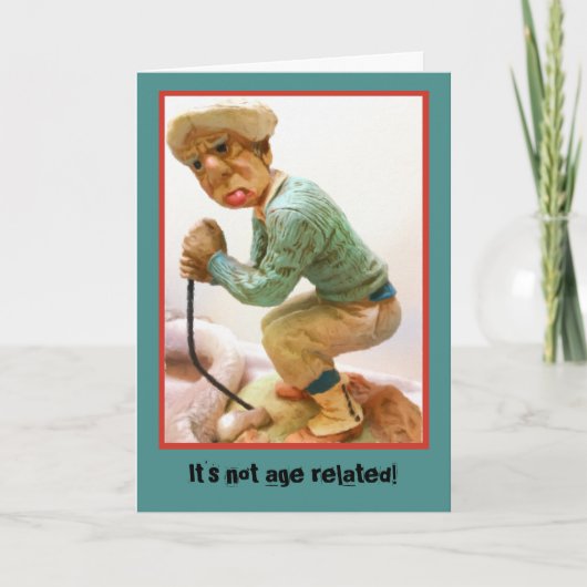 クランキーゴルファー誕生日カード カード (正面)