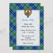 クランキースクレストオーバータータンチェック 招待状 (正面/裏面)