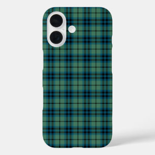 クランキースタータンチェックライトグリーンとブループレイド iPhone 16ケース