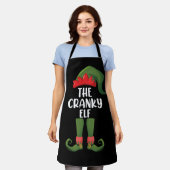 クランキー小妖精や小人ファミリーマッチンググループクリスマス エプロン (着用した状態)