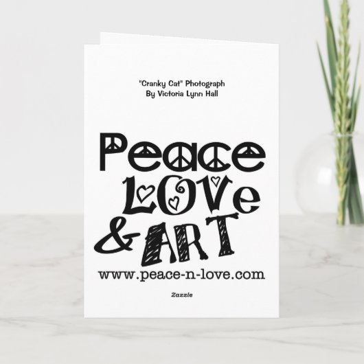 クランキー猫ユーモアのある誕生日カード カード (裏面)