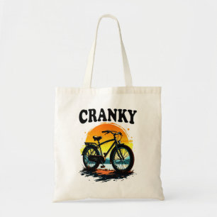 クランキー:ユニークバイクもしくは自転車に乗る人T型 – Sunset Bike Graphic トートバッグ