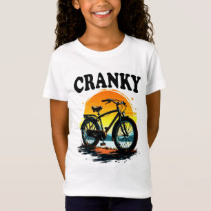 クランキー:ユニークバイクもしくは自転車に乗る人T型 – Sunset Bike Graphic Tシャツ