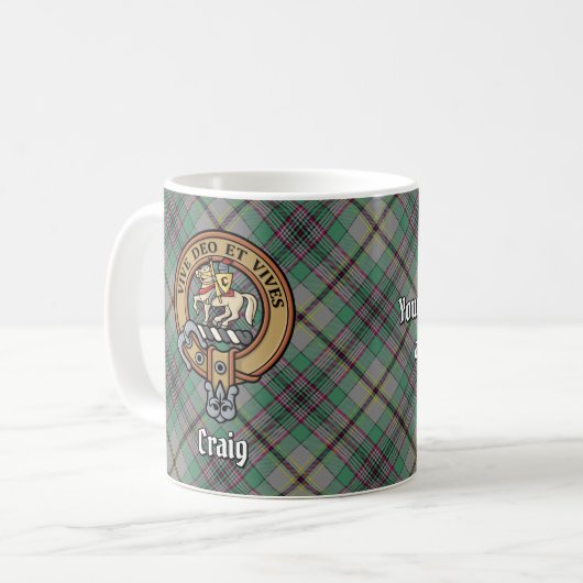 クランクレイグクレストオーバータータンチェック コーヒーマグカップ (正面左)