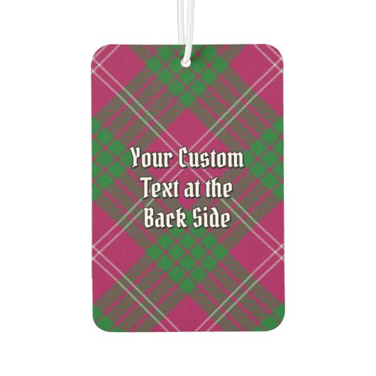 クランクロフォードクレストオーバータータンチェック カーエアーフレッシュナー (裏面)