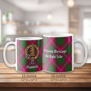 クランクロフォードクレストオーバータータンチェック コーヒーマグカップ