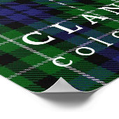 クラングラハムカラーズオブスコットランドタータンチェック ポスター (角)