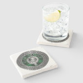 クラングラハムクレスト&タータンチェックノット ストーンコースター (横)