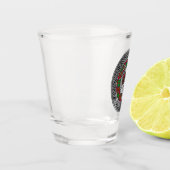 クラングラントクレスト&タータンチェックノット ショットグラス (左)