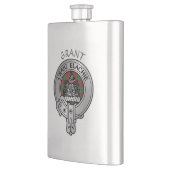 クラングラントクレスト&タータンチェック フラスク (左)