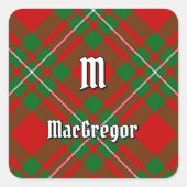 クラングレガータータンチェックスクエアステッカー スクエアシール (正面)