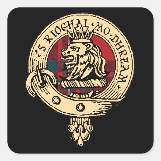 クラングレゴアバッジタータンチェックシール スクエアシール (正面)