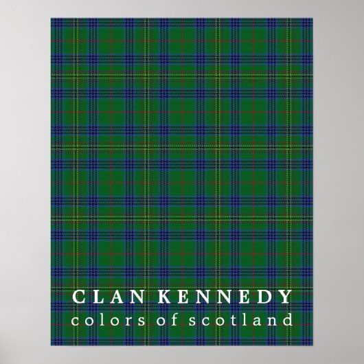 クランケネディカラーズオブスコットランドタータンチェック ポスター (正面)