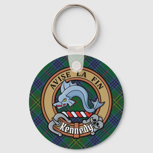 クランケネディクレストタータンチェック キーホルダー (正面)
